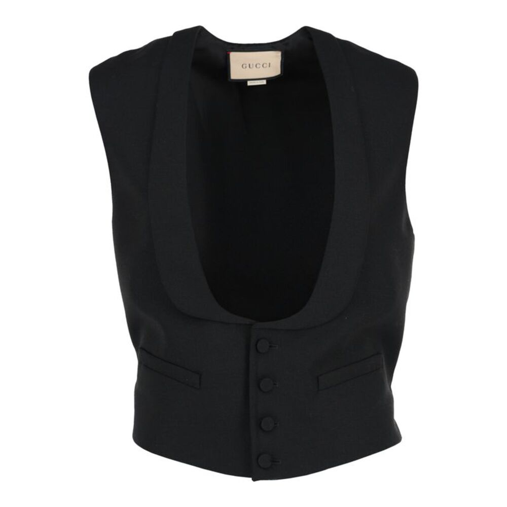 Gucci Wool Blend Vest Black Mens